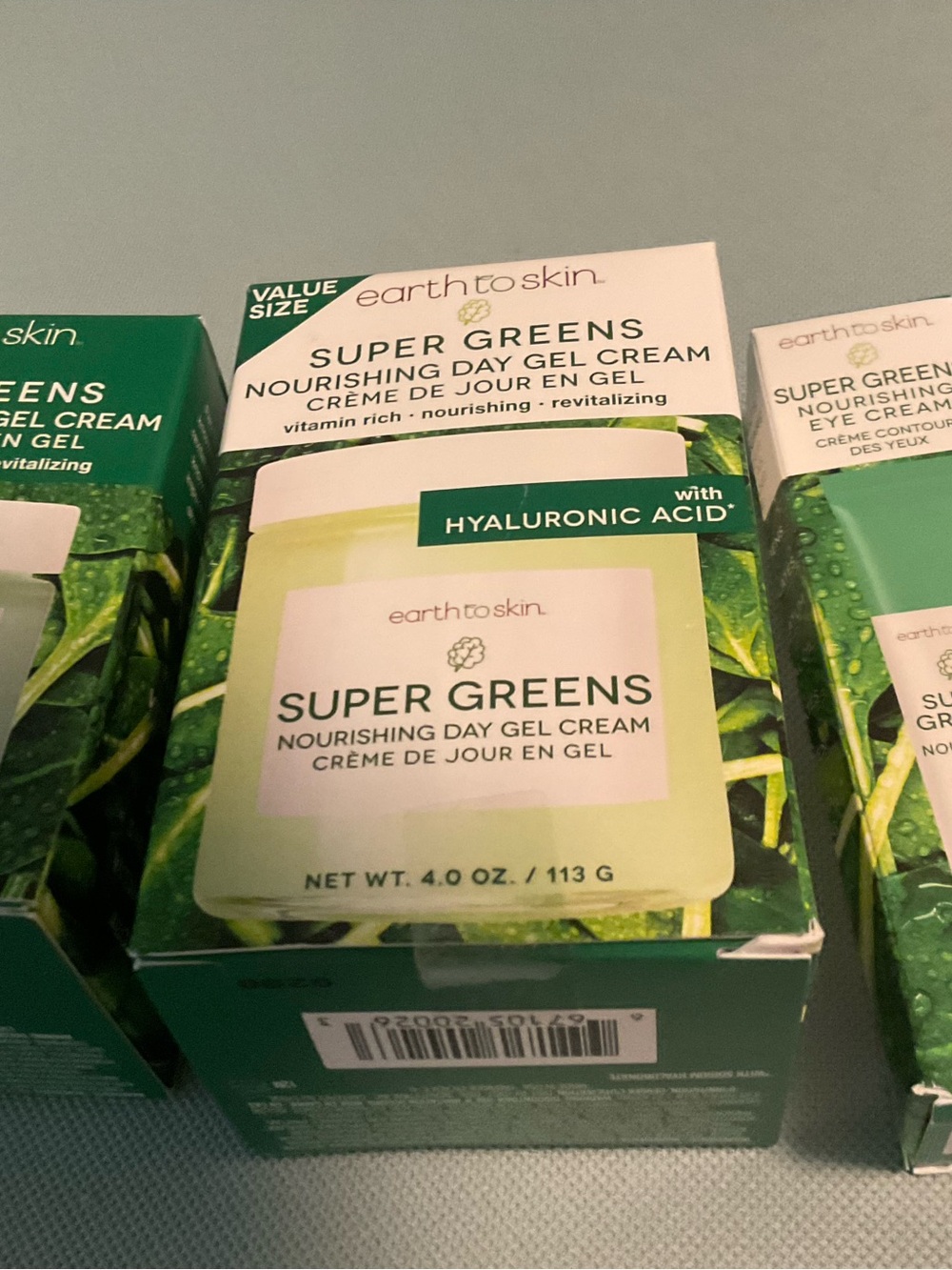 Earth to Skin Set Super Greens Day Gel Cream Night cream and Eye Cream New